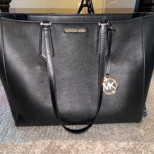 Michael Kors Black Pebbled Leather Tote Bag